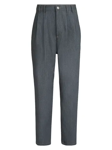 Brunello Cucinelli Men's Comfort Grayscale Denim Iconic Fit Five Pocket Trousers - Medium Grey | Thumbnail 1 Brunello Cucinelli Men's Comfort Grayscale Denim Iconic Fit Five Pocket Trousers - Medium Grey | Thumbnail 1