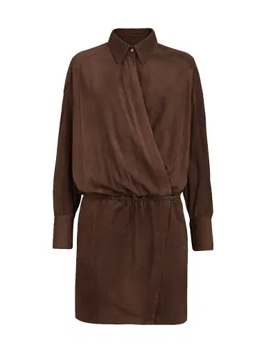Brunello Cucinelli Women's Suede Shirt Dress | Thumbnail 1 Brunello Cucinelli Women's Suede Shirt Dress | Thumbnail 1