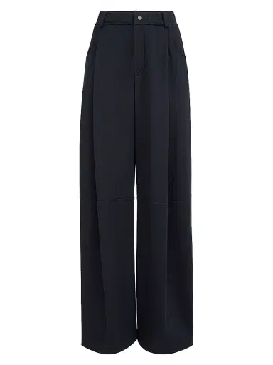 Brunello Cucinelli Women's Cotton and Silk Interlock Track Pants - Night | Thumbnail 1 Brunello Cucinelli Women's Cotton and Silk Interlock Track Pants - Night | Thumbnail 1