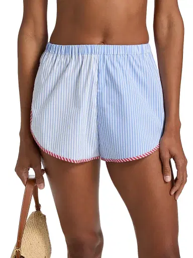 Solid & Striped Women's The Lester Stripe Shorts - Colorblock Marina | Thumbnail 3 Solid & Striped Women's The Lester Stripe Shorts - Colorblock Marina | Thumbnail 3