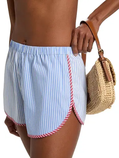 Solid & Striped Women's The Lester Stripe Shorts - Colorblock Marina | Thumbnail 6 Solid & Striped Women's The Lester Stripe Shorts - Colorblock Marina | Thumbnail 6