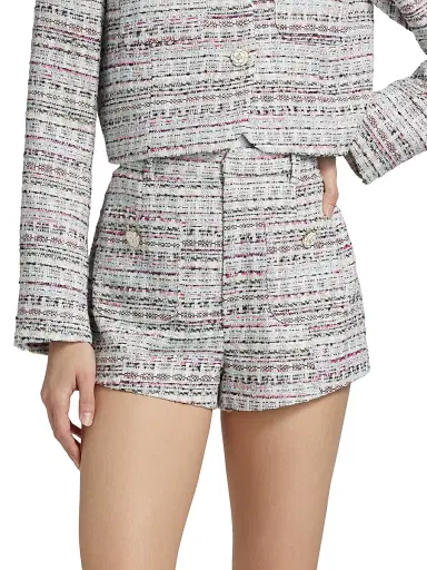 Cinq à Sept Women's Auden Boucle Tweed Shorts - Vibrant Plum Multi | Thumbnail 3 Cinq à Sept Women's Auden Boucle Tweed Shorts - Vibrant Plum Multi | Thumbnail 3