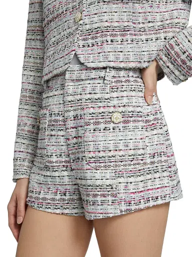 Cinq à Sept Women's Auden Boucle Tweed Shorts - Vibrant Plum Multi | Thumbnail 6 Cinq à Sept Women's Auden Boucle Tweed Shorts - Vibrant Plum Multi | Thumbnail 6