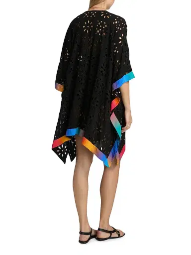 Johnny Was Women's Campsis Eyelet Short Kimono Dress - Campsis | Thumbnail 4 Johnny Was Women's Campsis Eyelet Short Kimono Dress - Campsis | Thumbnail 4