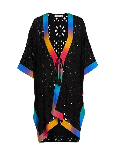 Johnny Was Women's Campsis Eyelet Short Kimono Dress - Campsis | Thumbnail 1 Johnny Was Women's Campsis Eyelet Short Kimono Dress - Campsis | Thumbnail 1