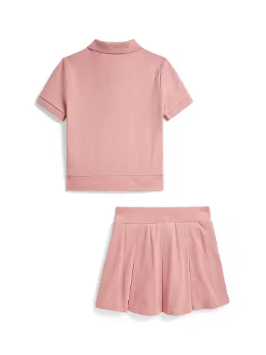 Polo Ralph Lauren Little Girl's & Girl's Stretch-Cotton Polo & Skort Set - Adirondack Rose | Thumbnail 2 Polo Ralph Lauren Little Girl's & Girl's Stretch-Cotton Polo & Skort Set - Adirondack Rose | Thumbnail 2