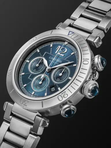 Cartier Pasha de Automatic Chronograph 41mm Stainless Steel Watch, Ref. No. WSPA0039 - Men | Thumbnail 4 Cartier Pasha de Automatic Chronograph 41mm Stainless Steel Watch, Ref. No. WSPA0039 - Men | Thumbnail 4