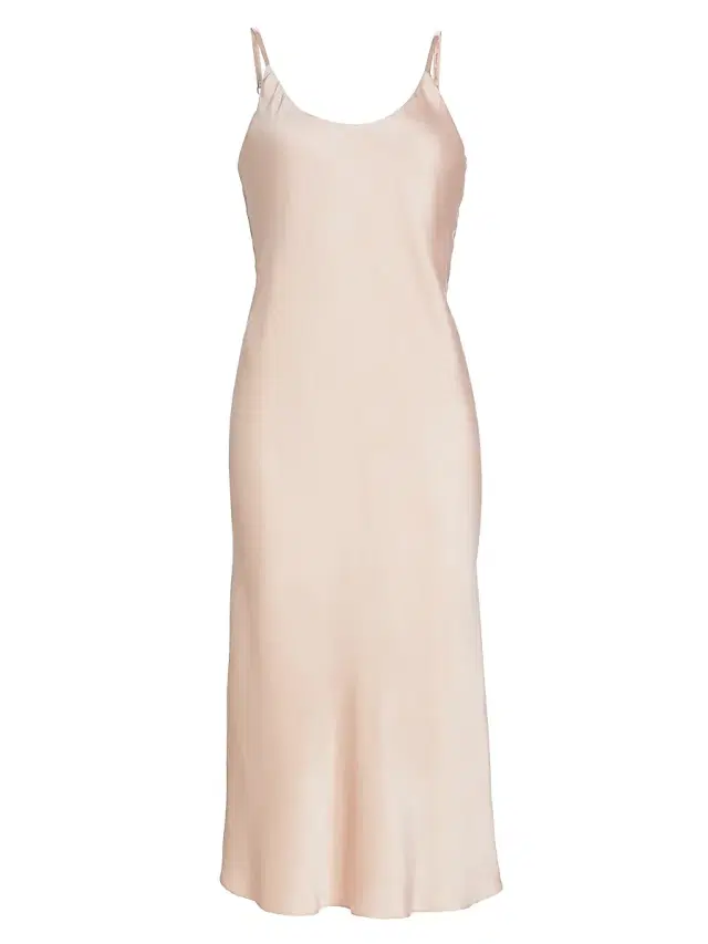 Women's Washable Silk Slip Dress - Delicate Pink Women's Washable Silk Slip Dress - Delicate Pink