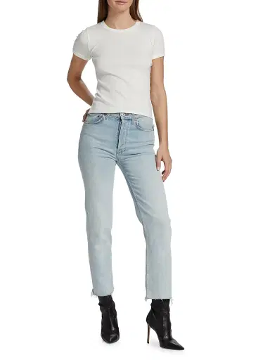Leset Women's Kelly Slim-Fit T-Shirt - White | Thumbnail 2 Leset Women's Kelly Slim-Fit T-Shirt - White | Thumbnail 2
