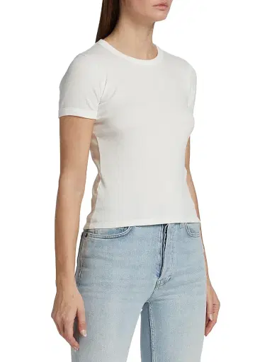 Leset Women's Kelly Slim-Fit T-Shirt - White | Thumbnail 4 Leset Women's Kelly Slim-Fit T-Shirt - White | Thumbnail 4