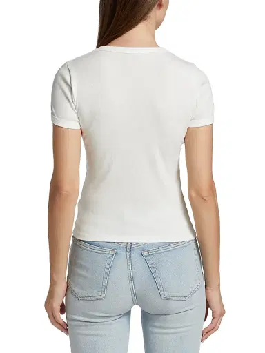 Leset Women's Kelly Slim-Fit T-Shirt - White | Thumbnail 5 Leset Women's Kelly Slim-Fit T-Shirt - White | Thumbnail 5