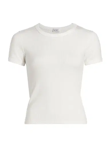 Leset Women's Kelly Slim-Fit T-Shirt - White | Thumbnail 1 Leset Women's Kelly Slim-Fit T-Shirt - White | Thumbnail 1