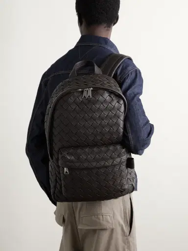 Bottega Veneta Intrecciato Full-Grain Leather Backpack - Men | Thumbnail 2 Bottega Veneta Intrecciato Full-Grain Leather Backpack - Men | Thumbnail 2