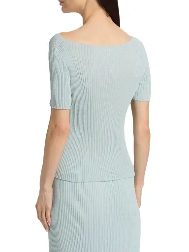 Leset Women's Blake Rib-Knit T-Shirt - Mirage | Thumbnail 5 Leset Women's Blake Rib-Knit T-Shirt - Mirage | Thumbnail 5