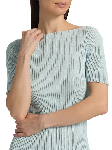 Leset Women's Blake Rib-Knit T-Shirt - Mirage | Thumbnail 6 Leset Women's Blake Rib-Knit T-Shirt - Mirage | Thumbnail 6
