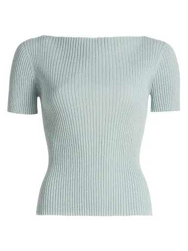 Leset Women's Blake Rib-Knit T-Shirt - Mirage | Thumbnail 1 Leset Women's Blake Rib-Knit T-Shirt - Mirage | Thumbnail 1