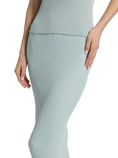 Leset Women's Blake Rib-Knit Pencil Midi-Skirt - Mirage | Thumbnail 6 Leset Women's Blake Rib-Knit Pencil Midi-Skirt - Mirage | Thumbnail 6