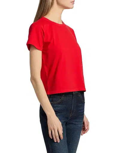 Leset Women's Margo Cotton T-Shirt - Lipstick | Thumbnail 4 Leset Women's Margo Cotton T-Shirt - Lipstick | Thumbnail 4