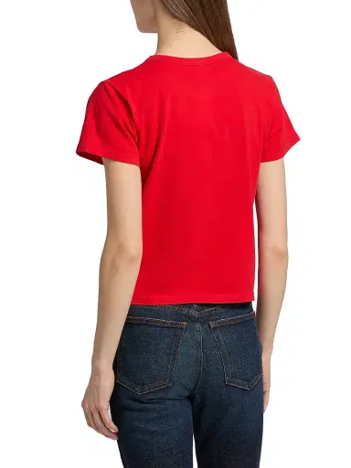 Leset Women's Margo Cotton T-Shirt - Lipstick | Thumbnail 5 Leset Women's Margo Cotton T-Shirt - Lipstick | Thumbnail 5