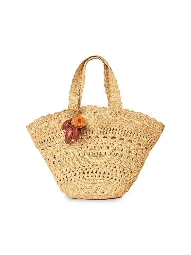 BTB Los Angeles Women's Palmer Raffia Tote Bag - Natural | Thumbnail 1 BTB Los Angeles Women's Palmer Raffia Tote Bag - Natural | Thumbnail 1