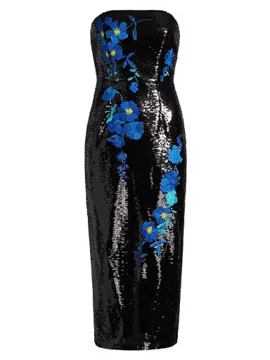 Milly Women's Kait Vines of Floral Sequin Dress | Thumbnail 1 Milly Women's Kait Vines of Floral Sequin Dress | Thumbnail 1