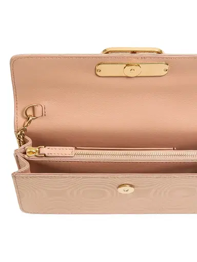 Valentino Garavani Women's VLogo Signature Chain Wallet in Moiré Fabric - Beige | Thumbnail 5 Valentino Garavani Women's VLogo Signature Chain Wallet in Moiré Fabric - Beige | Thumbnail 5