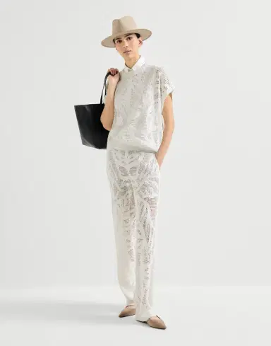 Brunello Cucinelli Dazzling water lilies trousers | Thumbnail 5 Brunello Cucinelli Dazzling water lilies trousers | Thumbnail 5
