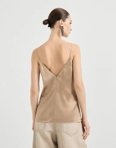 Brunello Cucinelli Stretch silk satin camisole | Thumbnail 2 Brunello Cucinelli Stretch silk satin camisole | Thumbnail 2
