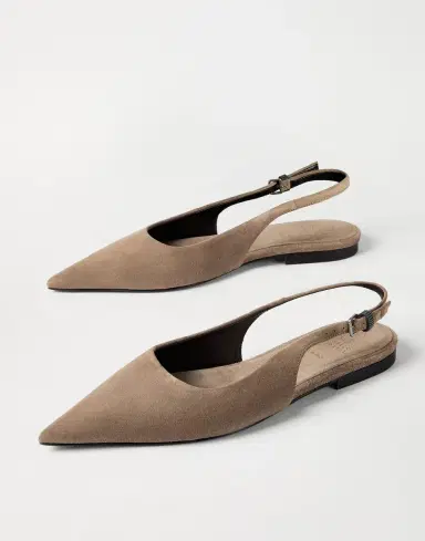 Brunello Cucinelli Suede slingback flats | Thumbnail 3 Brunello Cucinelli Suede slingback flats | Thumbnail 3