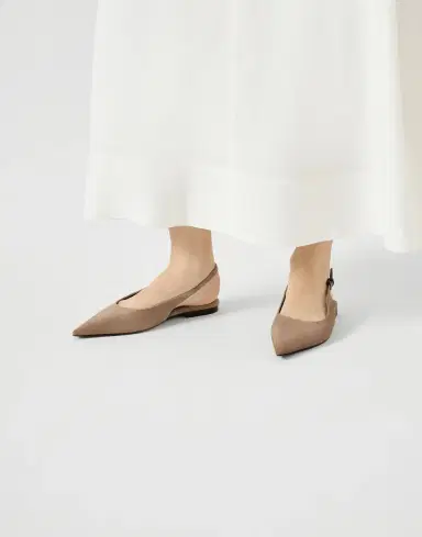 Brunello Cucinelli Suede slingback flats | Thumbnail 4 Brunello Cucinelli Suede slingback flats | Thumbnail 4