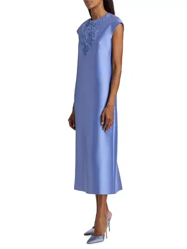 SACHIN BABI Women's Gwendolyn Stretch Mikado Shift Cocktail Dress - Cornflower | Thumbnail 4 SACHIN BABI Women's Gwendolyn Stretch Mikado Shift Cocktail Dress - Cornflower | Thumbnail 4