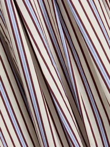 Lela Rose Women's Striped Poplin Cotton Midi-Skirt - Cream Multi | Thumbnail 7 Lela Rose Women's Striped Poplin Cotton Midi-Skirt - Cream Multi | Thumbnail 7