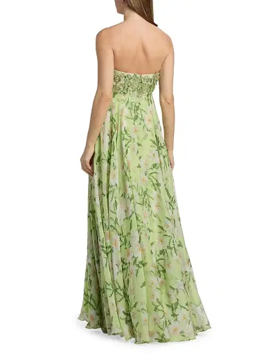 SACHIN BABI Women's Ames Floral Embellished Strapless Gown - Citrine Cherry Blossoms | Thumbnail 5 SACHIN BABI Women's Ames Floral Embellished Strapless Gown - Citrine Cherry Blossoms | Thumbnail 5