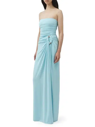Simkhai Women's Emma Ruched Bustier Gown - Pool - Size 2 | Thumbnail 3 Simkhai Women's Emma Ruched Bustier Gown - Pool - Size 2 | Thumbnail 3