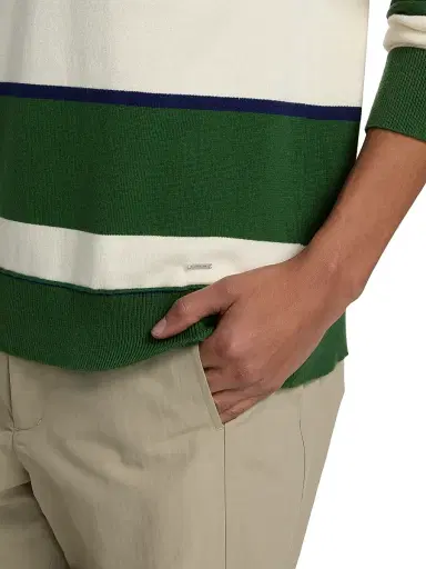 SIMKHAI Men's Louis Cotton-Cashmere Rugby Shirt - Serrano Rugby Stripe | Thumbnail 6 SIMKHAI Men's Louis Cotton-Cashmere Rugby Shirt - Serrano Rugby Stripe | Thumbnail 6