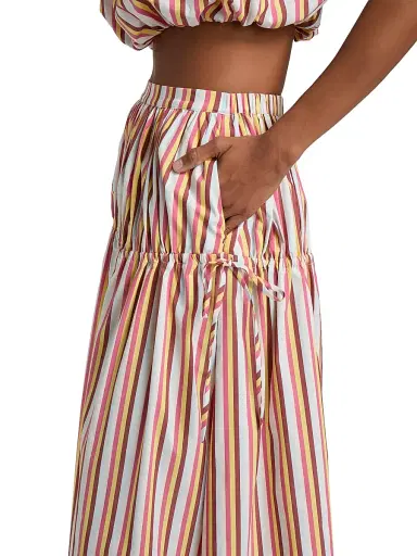 Solid & Striped Women's The Ivy Drop-Waist Stripe Midi-Skirt - Symi Stripe - Size Small | Thumbnail 6 Solid & Striped Women's The Ivy Drop-Waist Stripe Midi-Skirt - Symi Stripe - Size Small | Thumbnail 6