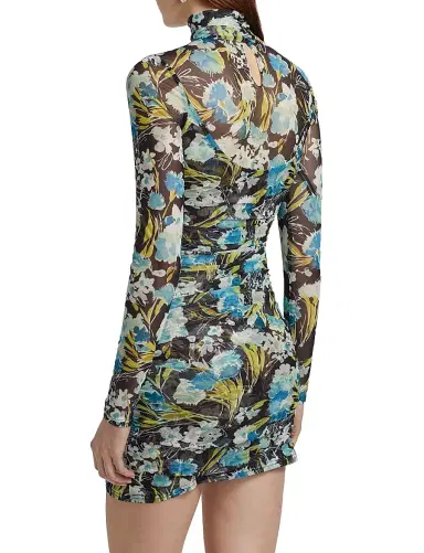 Cinq à Sept Women's Tossed Floral Harper Dress - Obsidian Multi | Thumbnail 5 Cinq à Sept Women's Tossed Floral Harper Dress - Obsidian Multi | Thumbnail 5