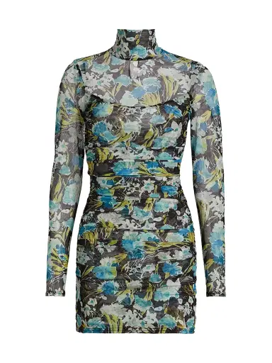 Cinq à Sept Women's Tossed Floral Harper Dress - Obsidian Multi | Thumbnail 1 Cinq à Sept Women's Tossed Floral Harper Dress - Obsidian Multi | Thumbnail 1