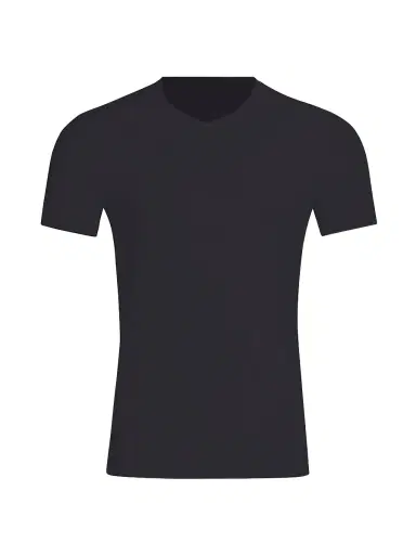 Commando Men's Premier Stretch-Cotton V-Neck Undershirt - Black | Thumbnail 1 Commando Men's Premier Stretch-Cotton V-Neck Undershirt - Black | Thumbnail 1