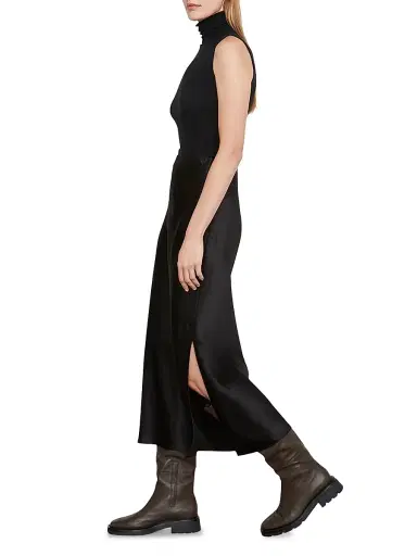 Vince Women's Split Satin Midi-Skirt | Thumbnail 3 Vince Women's Split Satin Midi-Skirt | Thumbnail 3