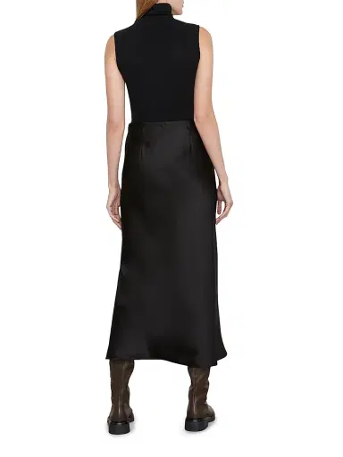Vince Women's Split Satin Midi-Skirt | Thumbnail 4 Vince Women's Split Satin Midi-Skirt | Thumbnail 4