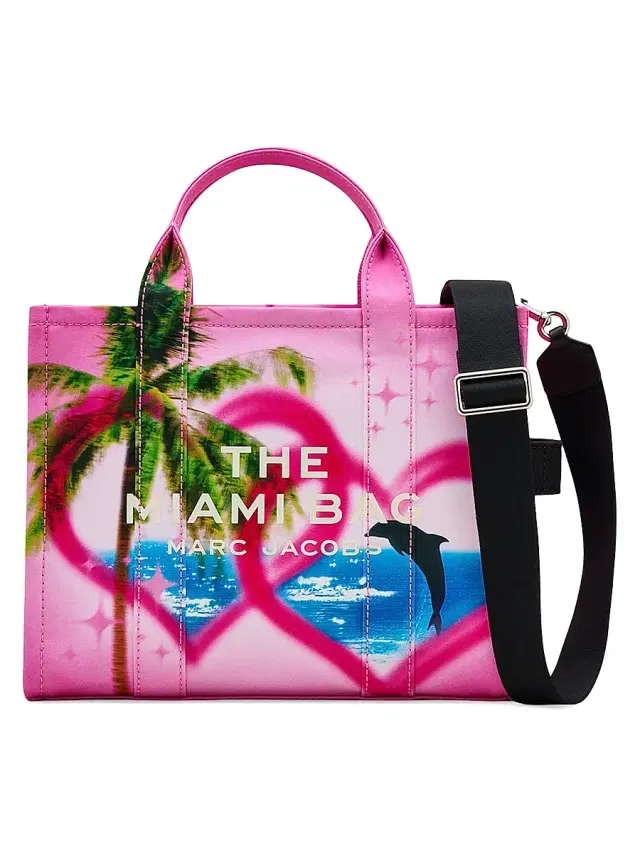 Women's The City Miami Cotton-Blend Tote Bag - Miami Women's The City Miami Cotton-Blend Tote Bag - Miami