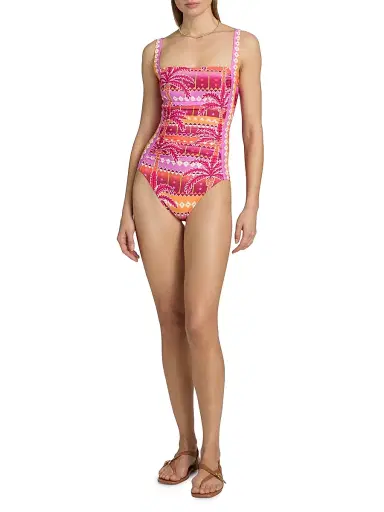 Johnny Was Women's Marilyn Ruched One-Piece Swimsuit - Zahara | Thumbnail 2 Johnny Was Women's Marilyn Ruched One-Piece Swimsuit - Zahara | Thumbnail 2
