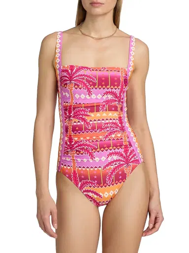 Johnny Was Women's Marilyn Ruched One-Piece Swimsuit - Zahara | Thumbnail 3 Johnny Was Women's Marilyn Ruched One-Piece Swimsuit - Zahara | Thumbnail 3