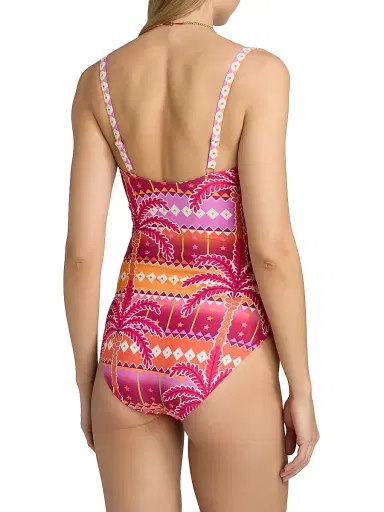 Johnny Was Women's Marilyn Ruched One-Piece Swimsuit - Zahara | Thumbnail 4 Johnny Was Women's Marilyn Ruched One-Piece Swimsuit - Zahara | Thumbnail 4