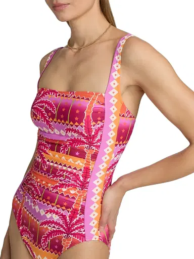 Johnny Was Women's Marilyn Ruched One-Piece Swimsuit - Zahara | Thumbnail 5 Johnny Was Women's Marilyn Ruched One-Piece Swimsuit - Zahara | Thumbnail 5