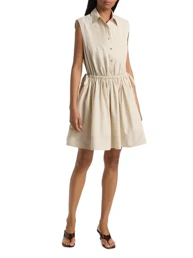 DEREK LAM 10 CROSBY Women's Tristan Cotton Poplin Drawstring Minidress | Thumbnail 2 DEREK LAM 10 CROSBY Women's Tristan Cotton Poplin Drawstring Minidress | Thumbnail 2