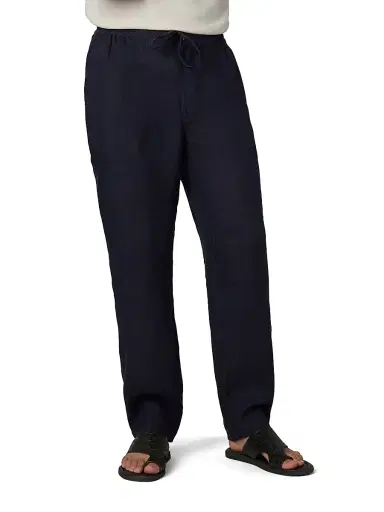 Joe's Jeans Men's Linen Drawstring Straight-Leg Pants - Baritone Blue | Thumbnail 3 Joe's Jeans Men's Linen Drawstring Straight-Leg Pants - Baritone Blue | Thumbnail 3