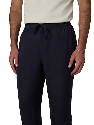 Joe's Jeans Men's Linen Drawstring Straight-Leg Pants - Baritone Blue | Thumbnail 6 Joe's Jeans Men's Linen Drawstring Straight-Leg Pants - Baritone Blue | Thumbnail 6