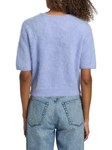 rag & bone Women's Jada Brushed Cashmere Crop Sweater - Light Blue | Thumbnail 5 rag & bone Women's Jada Brushed Cashmere Crop Sweater - Light Blue | Thumbnail 5